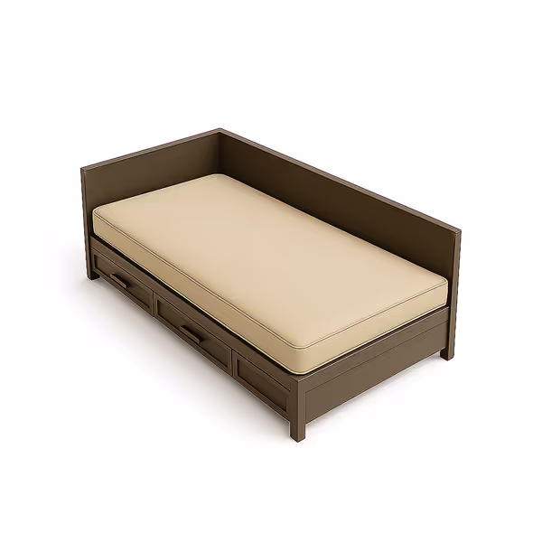 Rectangular Daybed with Storage Drawers Cover