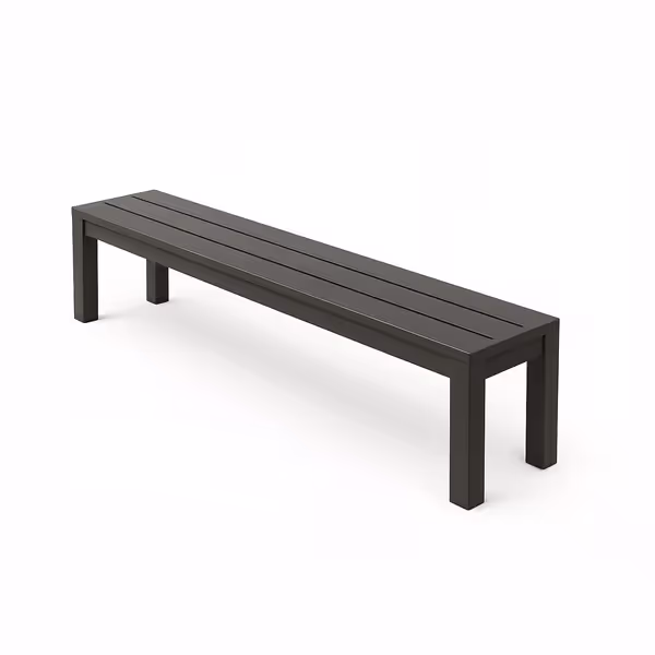 Backless Slatted Bench Cover
