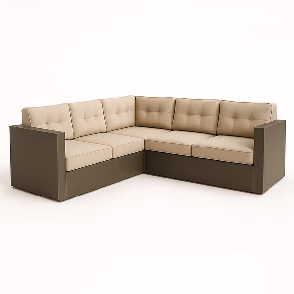 L Shaped Corner Sofa with Armrest Sectional Cover
