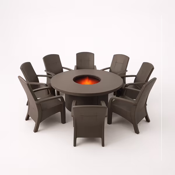 Round Fire Pit Chair Set Cover