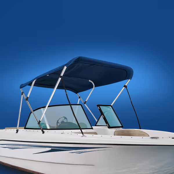 3 Bow Boat Bimini Top Stand up/Walkthrough Fits 79" - 84" Wide