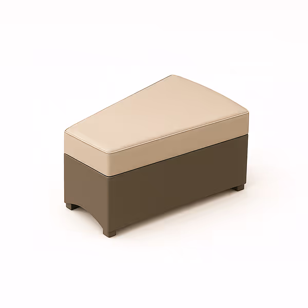 Custom Wedge Ottoman Cover
