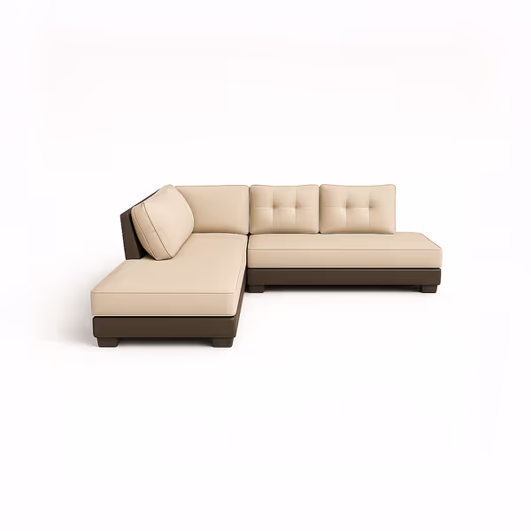 L Shaped Sectional with Double Chaise Cover