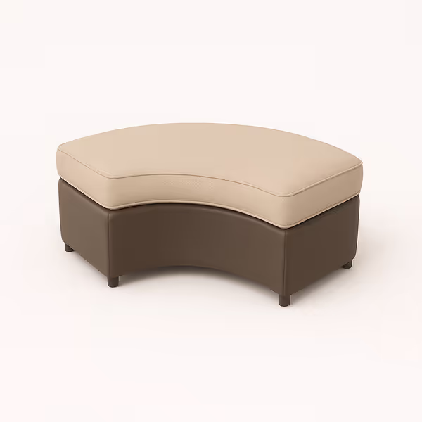 Custom Curved Ottoman Cover