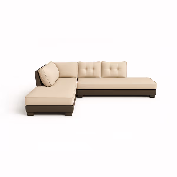 L Shaped Sectional with Double Chaise Cover