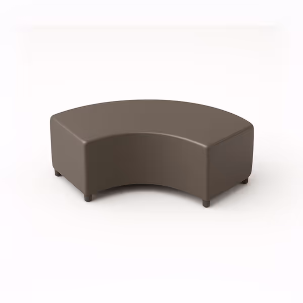 Custom Curved Ottoman Cover