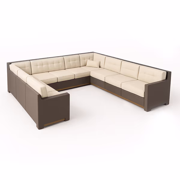 U Shaped Sectional Armrest Couch Cover