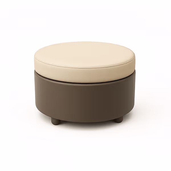 Custom Round Ottoman Cover
