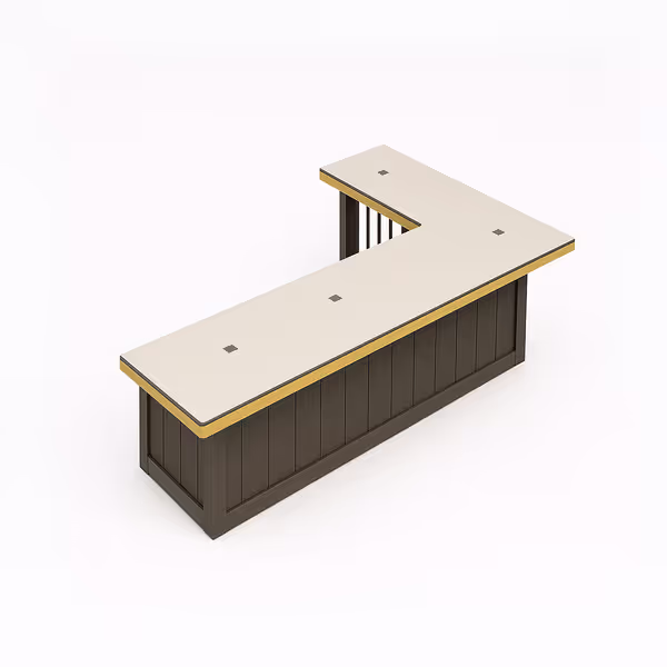 L Shape Outdoor Bar Island Cover - Model 2